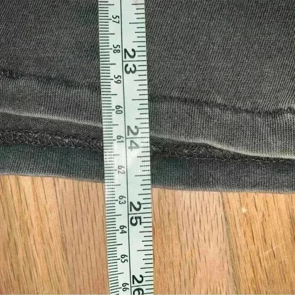 Sundance Gray Black Space Dye Distressed Cotton Relaxed Fit Tee Shirt Large - Picture 4 of 9